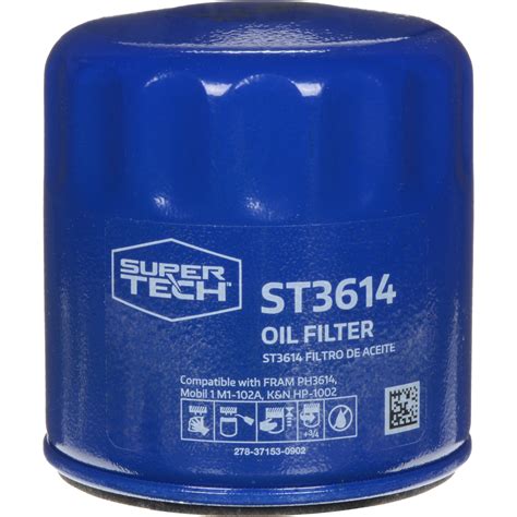 Super tech oil filter st3614 - NEW FRAM PH16 Extra Guard Oil Filter. Fram PH16 PH16 Extra Guard Oil Filters. Fram Extra Guard PH16 Engine Oil Filter. FRAM PH16 Engine Oil Filter Extra Guard. $6.99. The Air Filter Cross references are for general reference only. Check for correct application and spec/measurements. Any use of this cross reference is done at the installers risk. 
